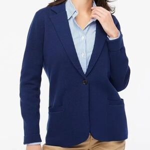 J. Crew Petite Navy Schoolboy Sweater Blazer MP